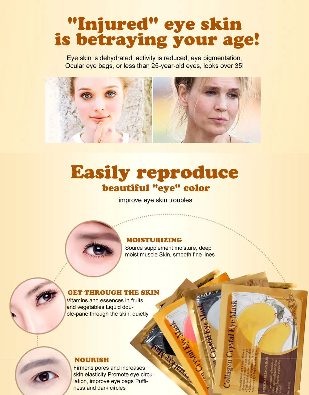 Collagen crystal eye mask