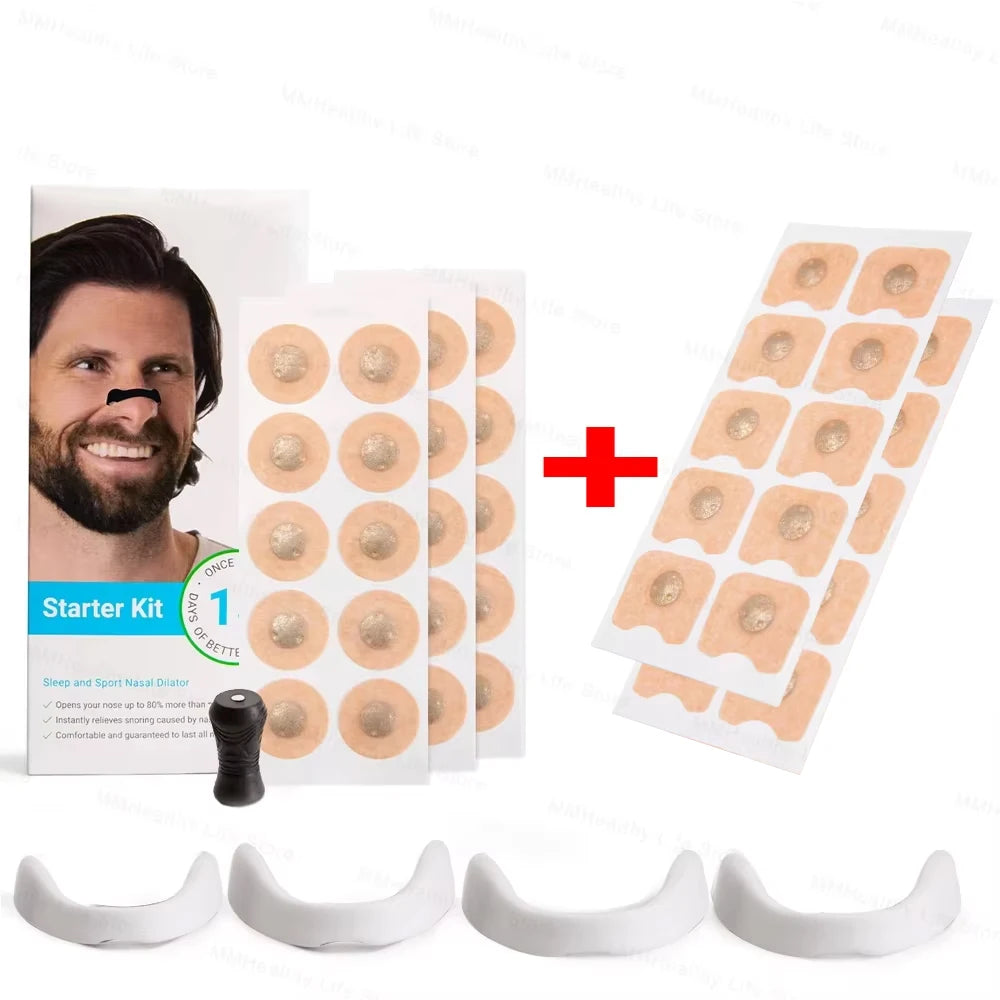 Magnetic Nasal Breathing Nose Dilators Starter Kit Nasal Strips Nasal Clip Anti Snoring Improve Sleeping Aid Preventing Snoring