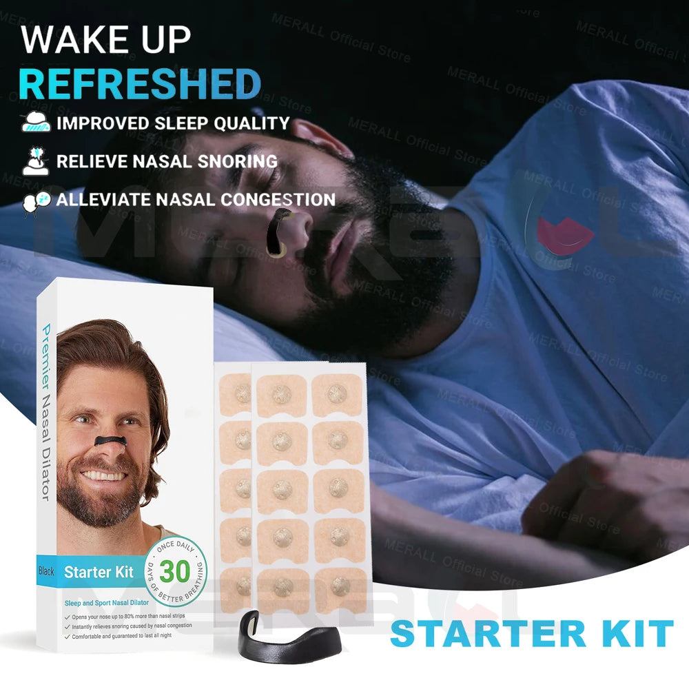 Magnetic Nasal Breathing Nose Dilators Starter Kit Nasal Strips Nasal Clip Anti Snoring Improve Sleeping Aid Preventing Snoring