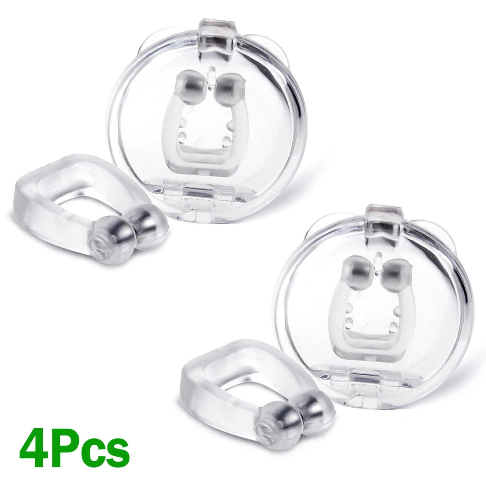 2/4 PCs Magnetic Anti Snoring Device