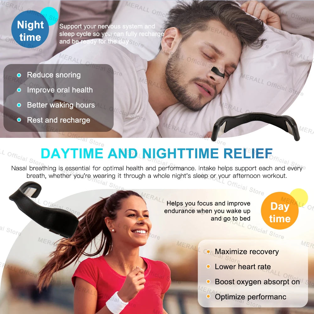 Magnetic Nasal Breathing Nose Dilators Starter Kit Nasal Strips Nasal Clip Anti Snoring Improve Sleeping Aid Preventing Snoring