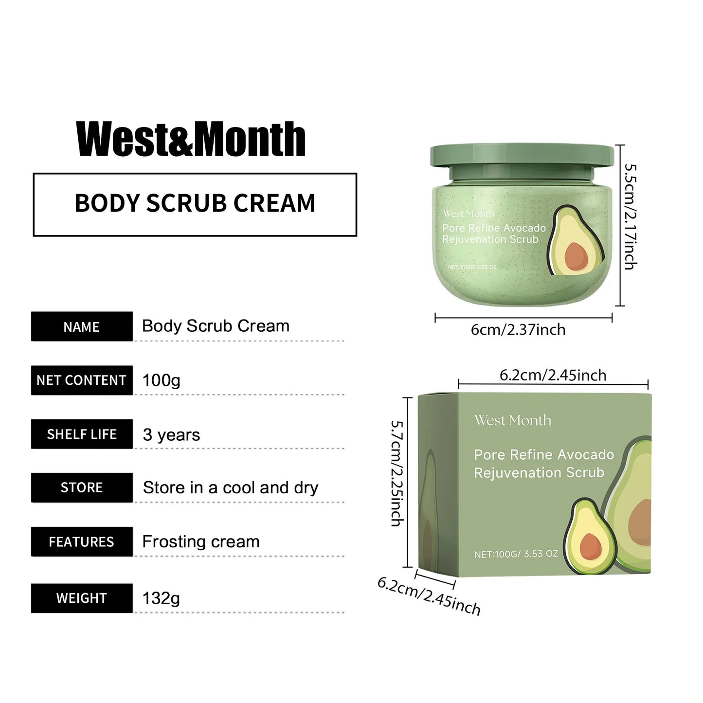 Body Scrub Cream Exfoliating Facial Scrub Repair